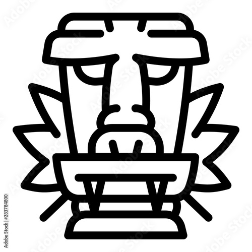 Native wood idol icon. Outline native wood idol vector icon for web design isolated on white background