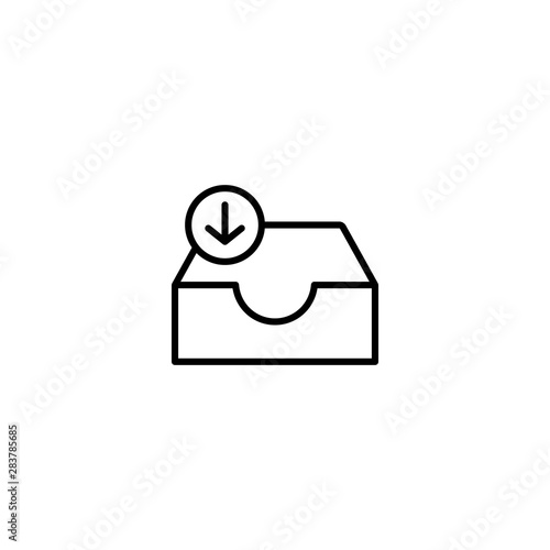 inbox mail icon vector illustration