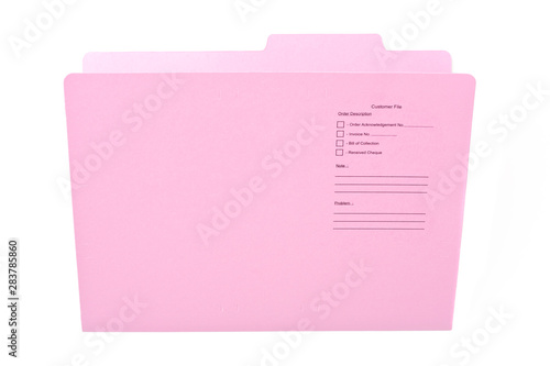 Pink folder