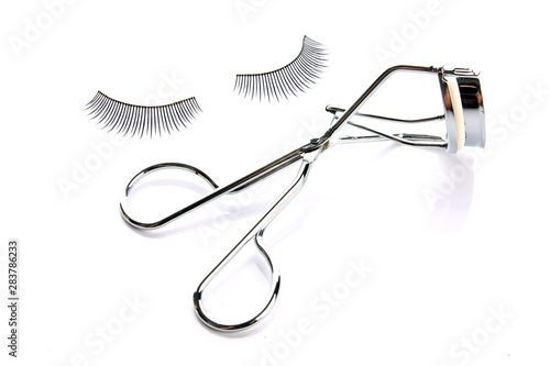 Foto fake false eyelash with curler