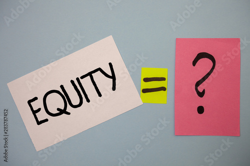 Canvas Print Word writing text Equity
