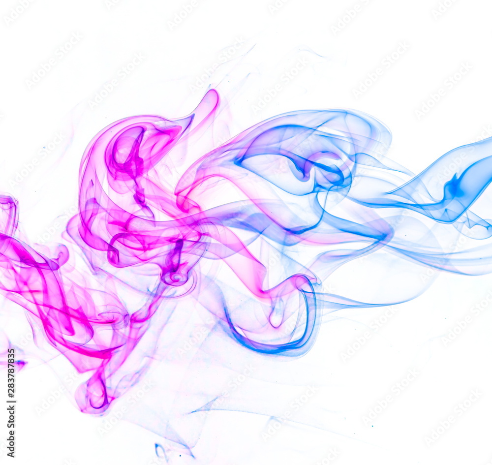Colored smoke on white background Colored smoke on white background