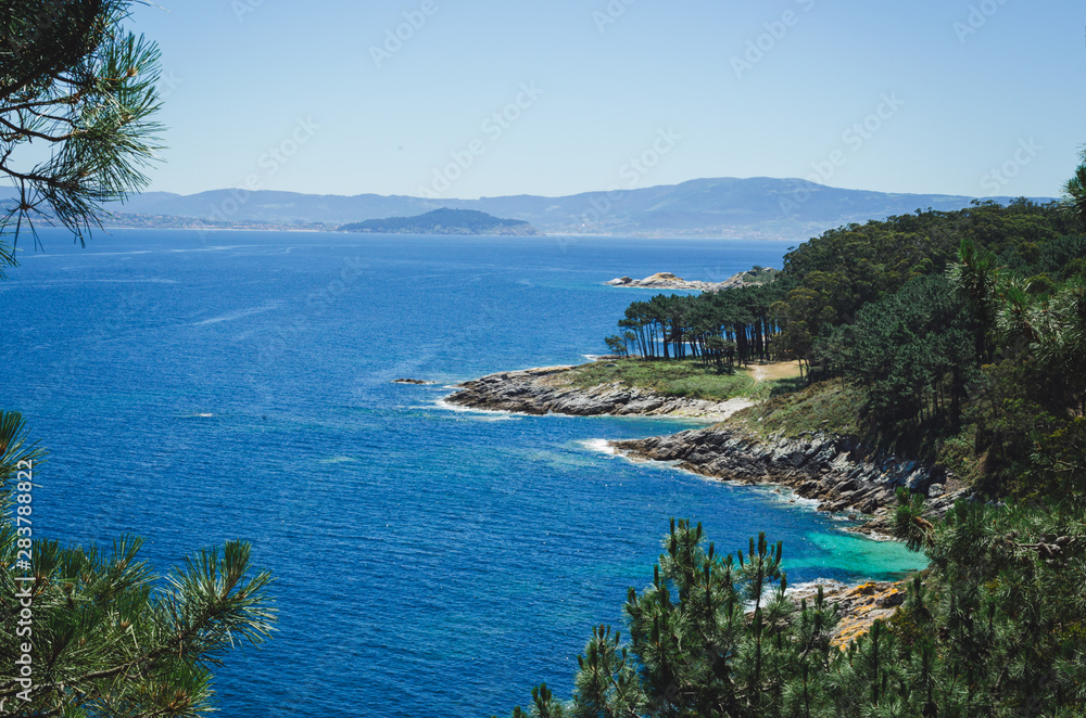 Sea landscape. Cies Island. Spain.