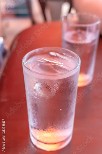 Wallpaper Mural Glass water drink cool with tube on table Torontodigital.ca