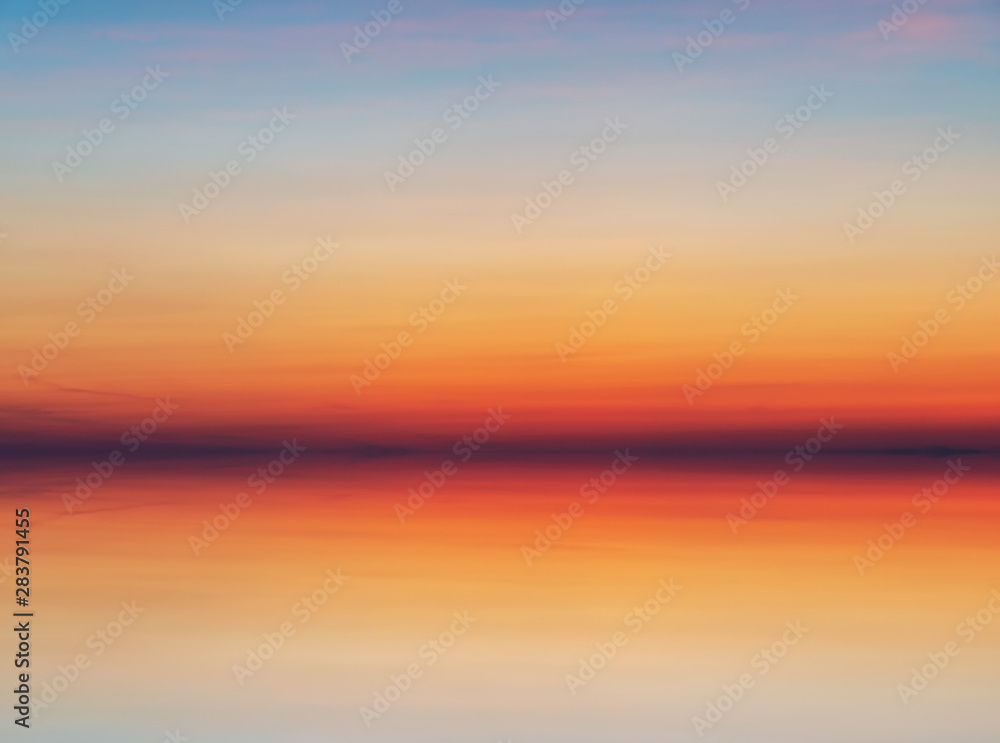 Vibrant and long exposure sunset background