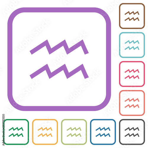 aquarius zodiac symbol simple icons