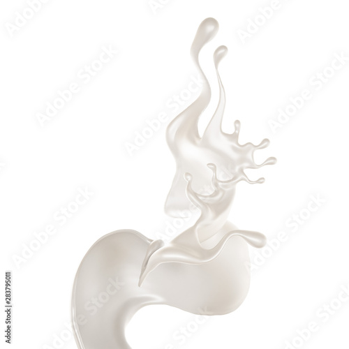 Splash of fluid. 3d illustration, 3d rendering.