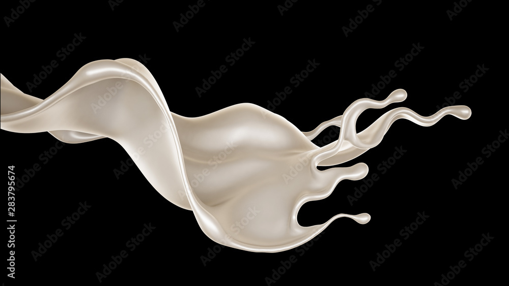 Splash of fluid. 3d illustration, 3d rendering. Splash of fluid. 3d illustration, 3d rendering.
