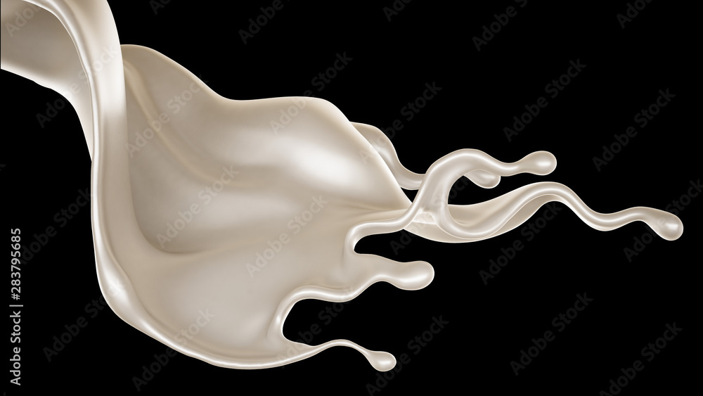 Splash of fluid. 3d illustration, 3d rendering. Splash of fluid. 3d illustration, 3d rendering.