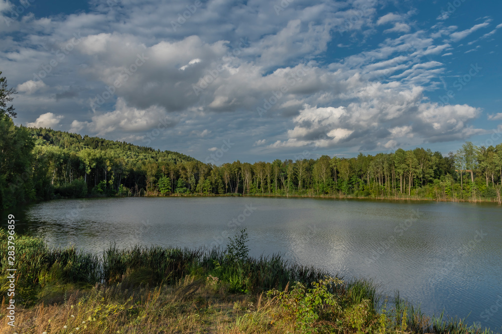 God blessing pond in Kynsperk nad Ohri town in west Bohemia God blessing pond in Kynsperk nad Ohri town in west Bohemia