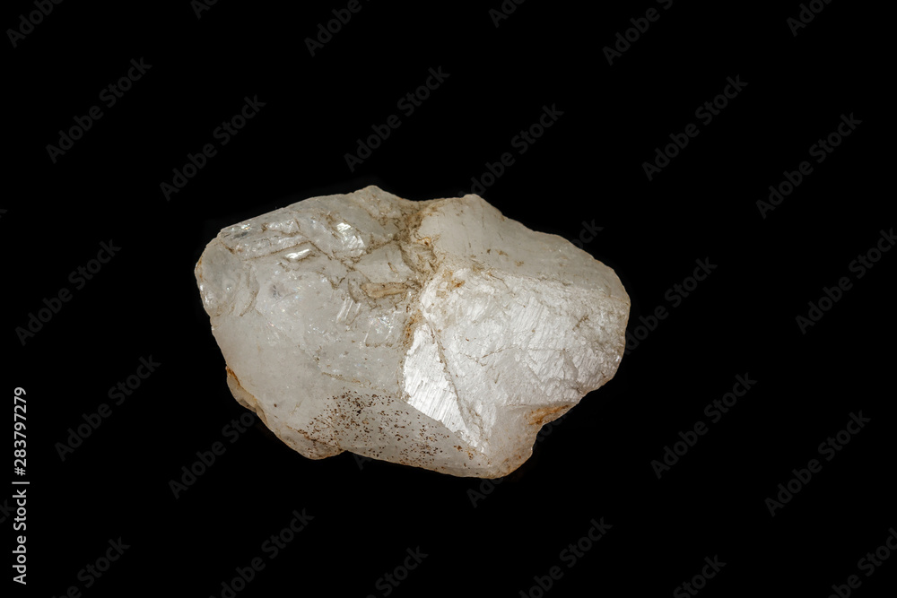 Macro mineral quartz stone on a black background Macro mineral quartz stone on a black background