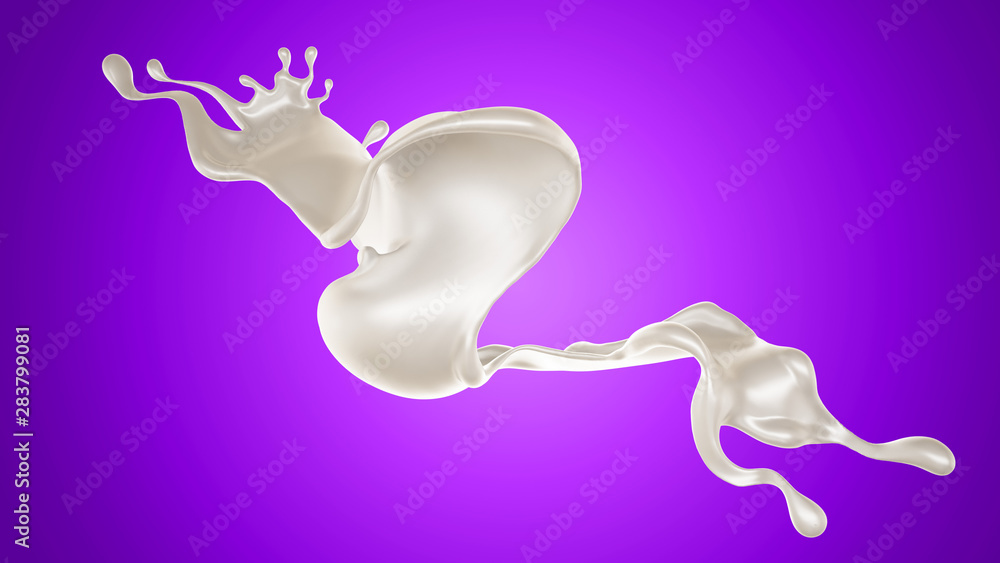 Splash of fluid. 3d illustration, 3d rendering. Splash of fluid. 3d illustration, 3d rendering.