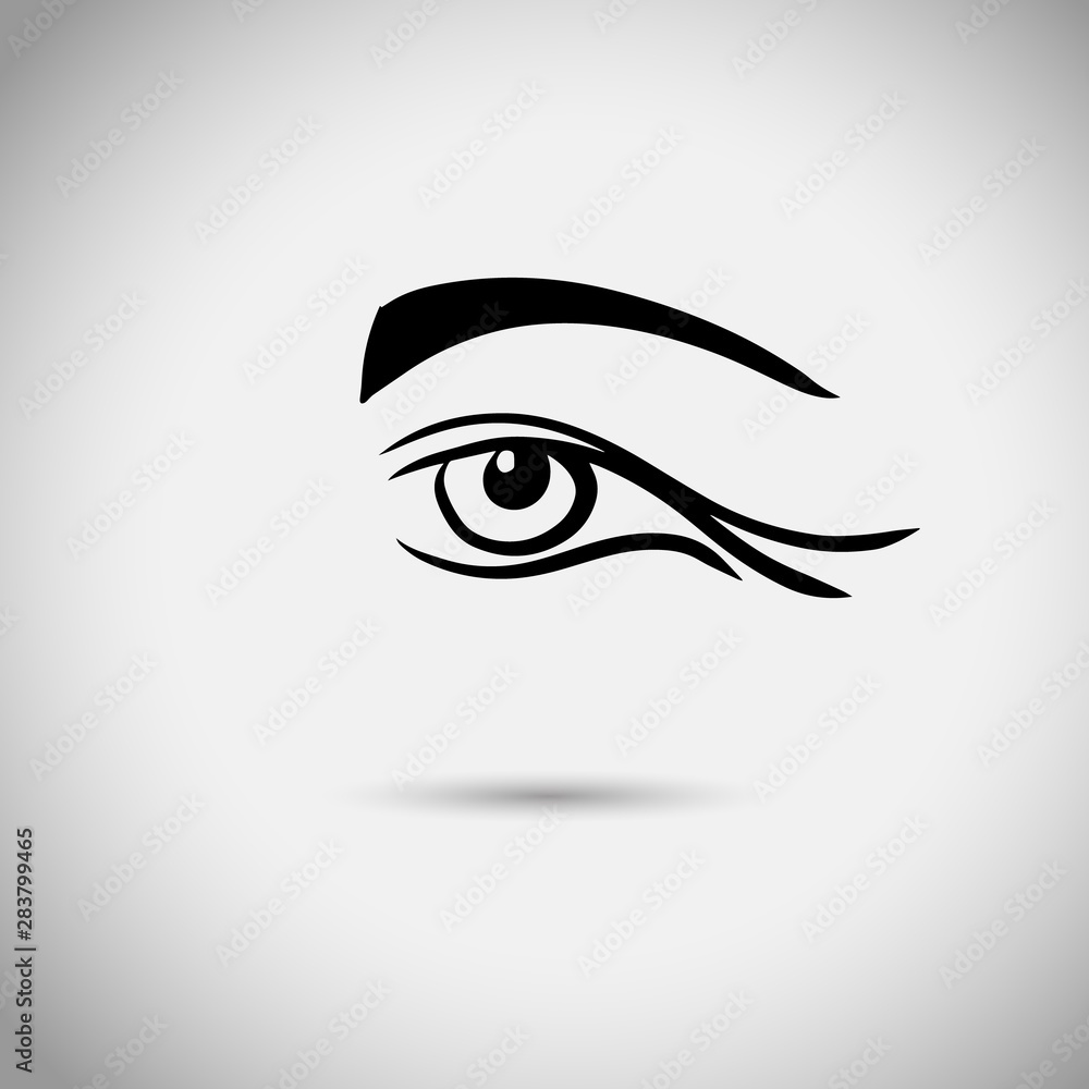 Logo abstract stylized eye. The object of the human eye. Vector illustration Logo abstract stylized eye. The object of the human eye. Vector illustration