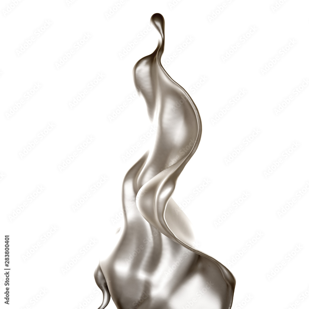 Splash of fluid. 3d illustration, 3d rendering.