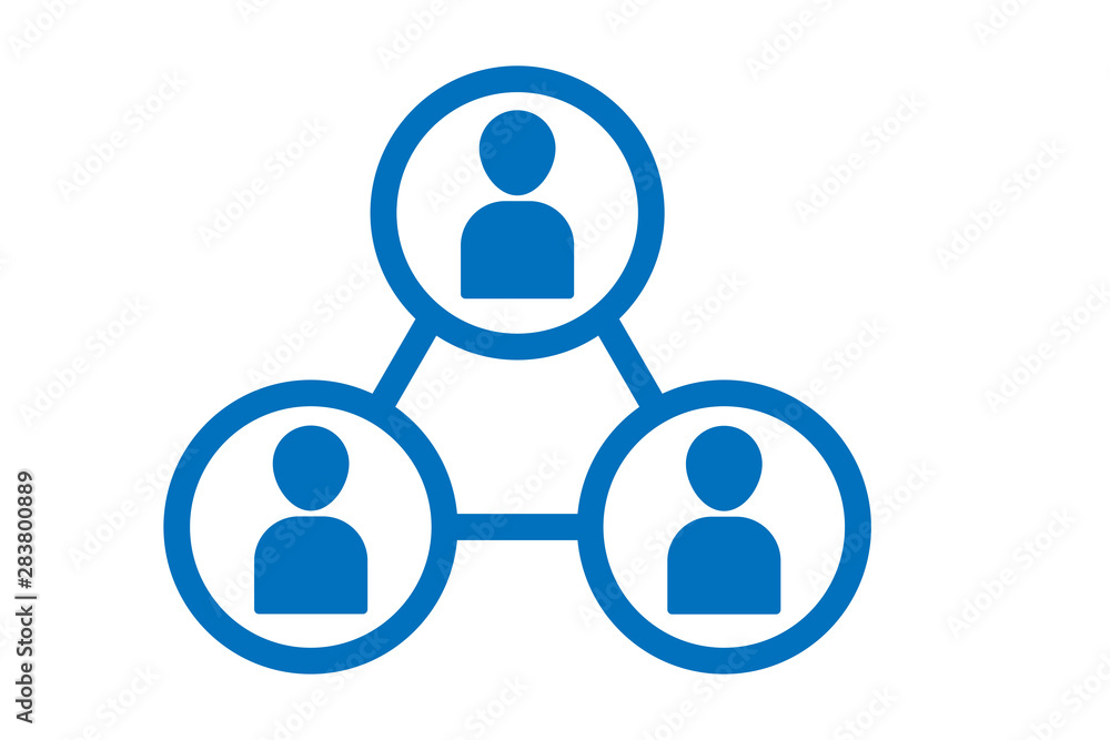 Modern people work flow icon vector (blue version) Modern people work flow icon vector (blue version)