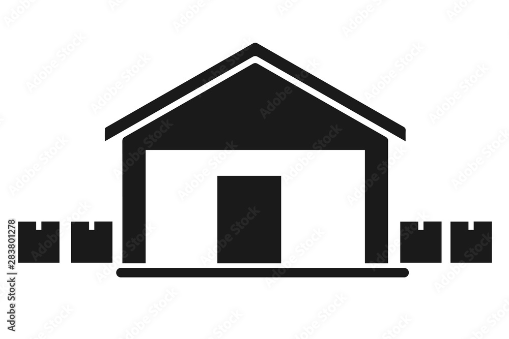 E commerce or online store product or warehouse icon vector E commerce or online store product or warehouse icon vector