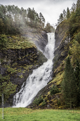 Some Waterfall views near Bergen in Norway