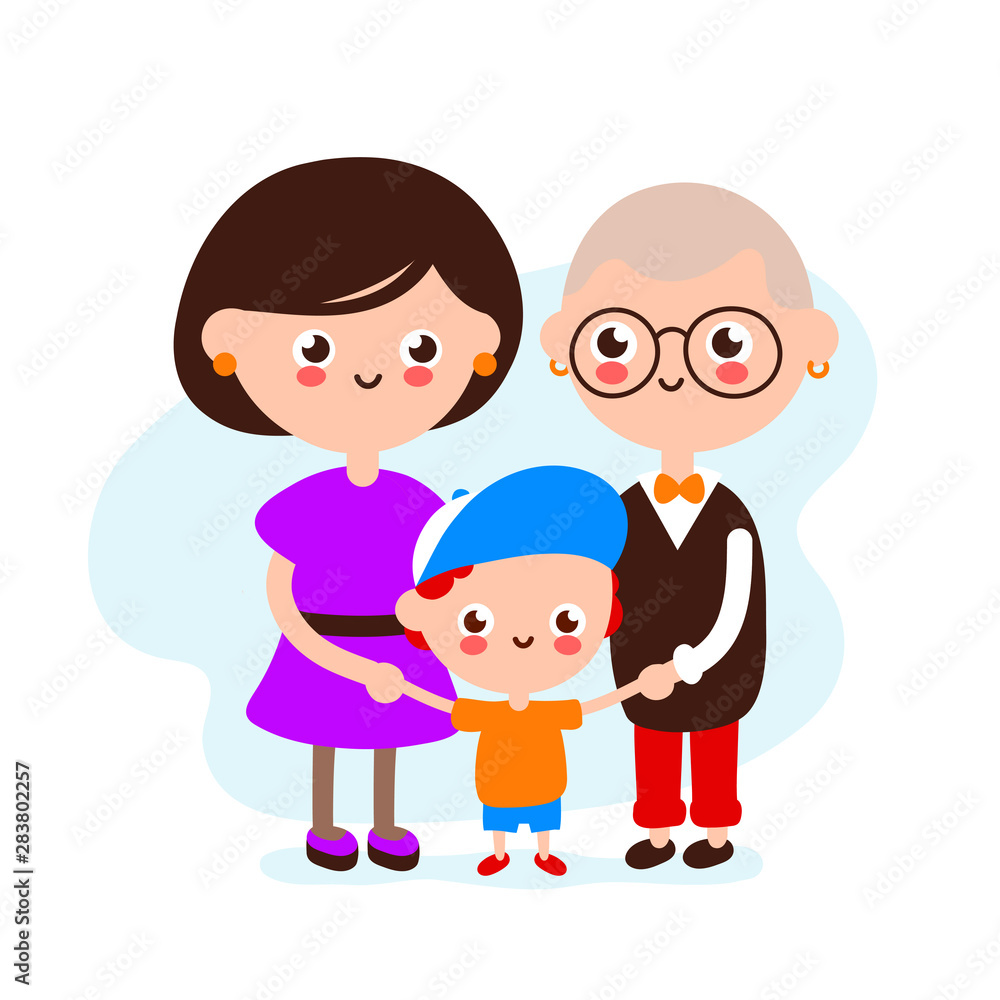 Cute happy smiling lesbian couple with son Cute happy smiling lesbian couple with son