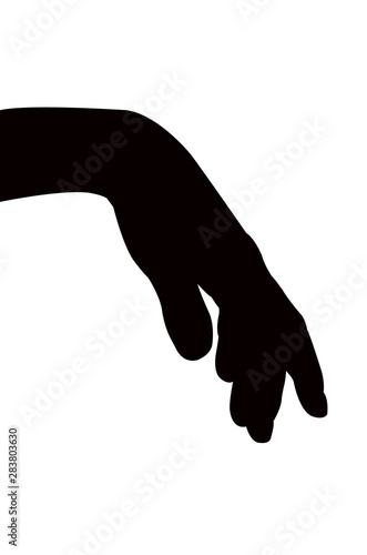 a hand silhouette vector