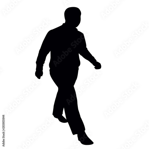 a man walking body silhouette vector