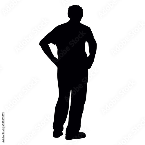 a man body silhouette vector