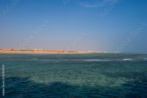 The coastline of Egypt and the Red Sea
