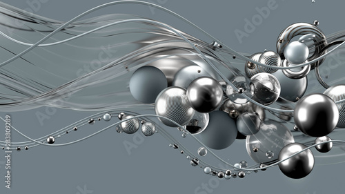 Obraz na płótnie 3D piłka abstrakcja sztuka ornament