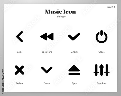 Music icons Solid pack