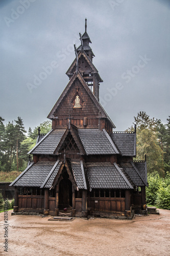 Stave church in Oslo Folkemuseum in Norway