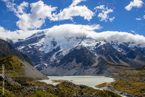 view of the beginning of Hooker valley track, Aoraki national park