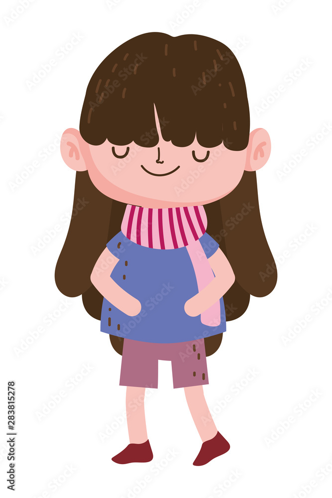 Isolated girl cartoon design vector illustration Isolated girl cartoon design vector illustration