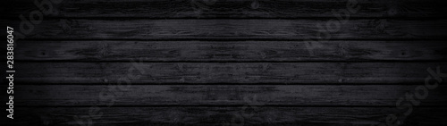 alte schwarze graue dunkle rustikale Holztextur - Holz Hintergrund Panorama Banner lang photo