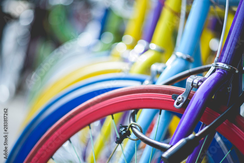 Colorful bicycles
