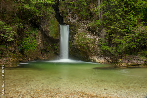 Waterfall Grmečica in Bohinj valley