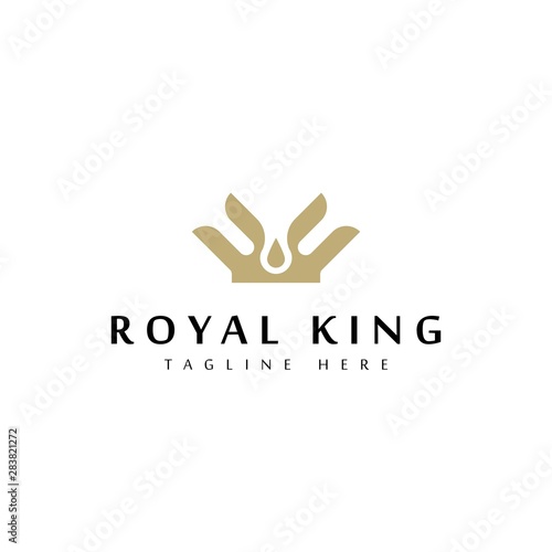 crown icon logo design vector template.Creative crown symbol inspiration 