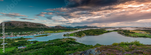 Panorama view over Lysoysund in Norway
