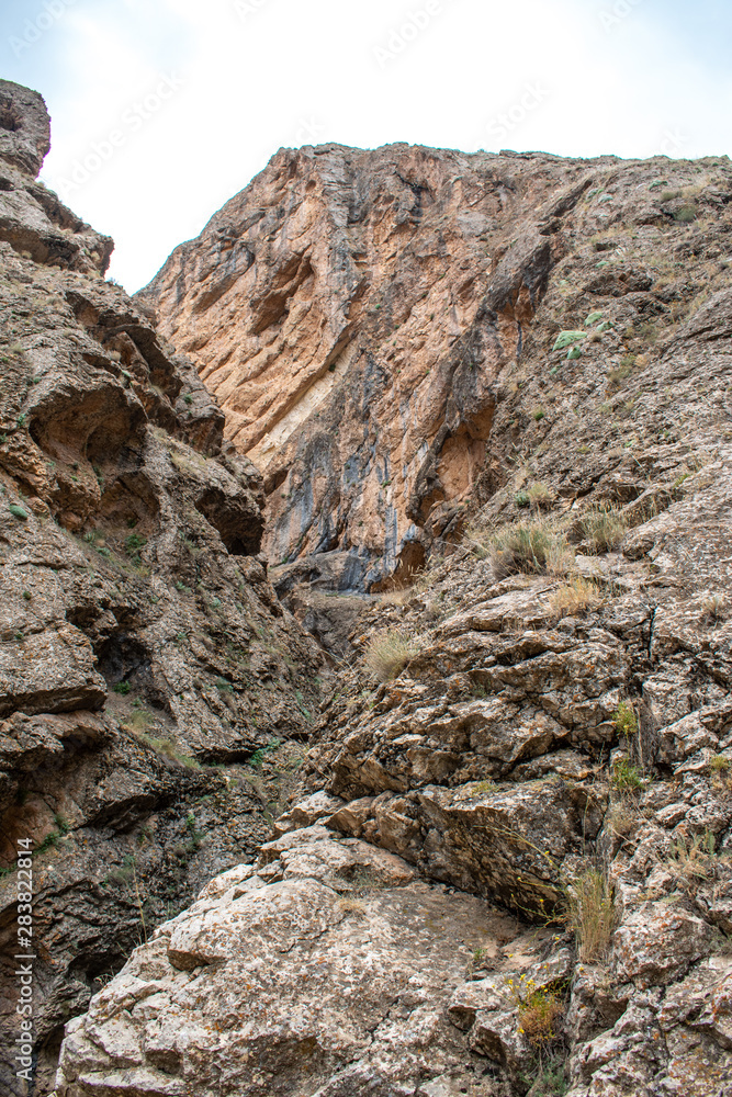 Obraz premium View over rocky mountain in Iran