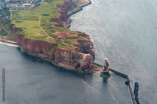 the high sea island Helgoland in the North Sea from above photo