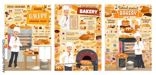 Bakery bread, pastry desserts and confectionery