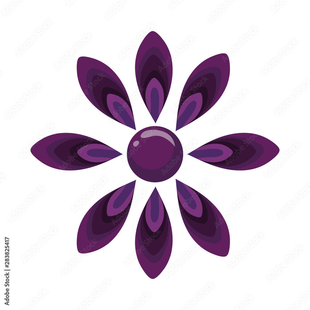 Isolated flower ornament design vector illustration Isolated flower ornament design vector illustration