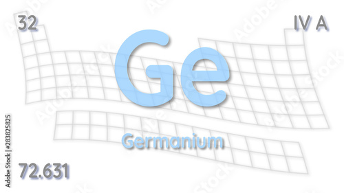 Germanium chemical element  physics and chemistry illustration backdrop