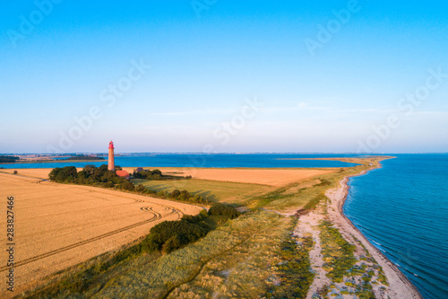 Lighthouse Fluegge as seen from above photo
