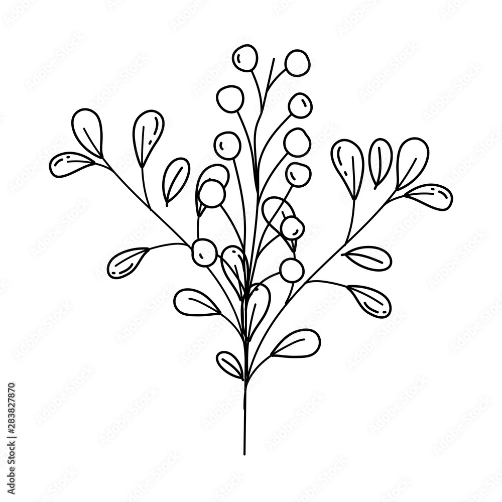Obraz premium Isolated leaves design vector illustration