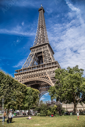 Views of the Eiffel Tower in Paris  France