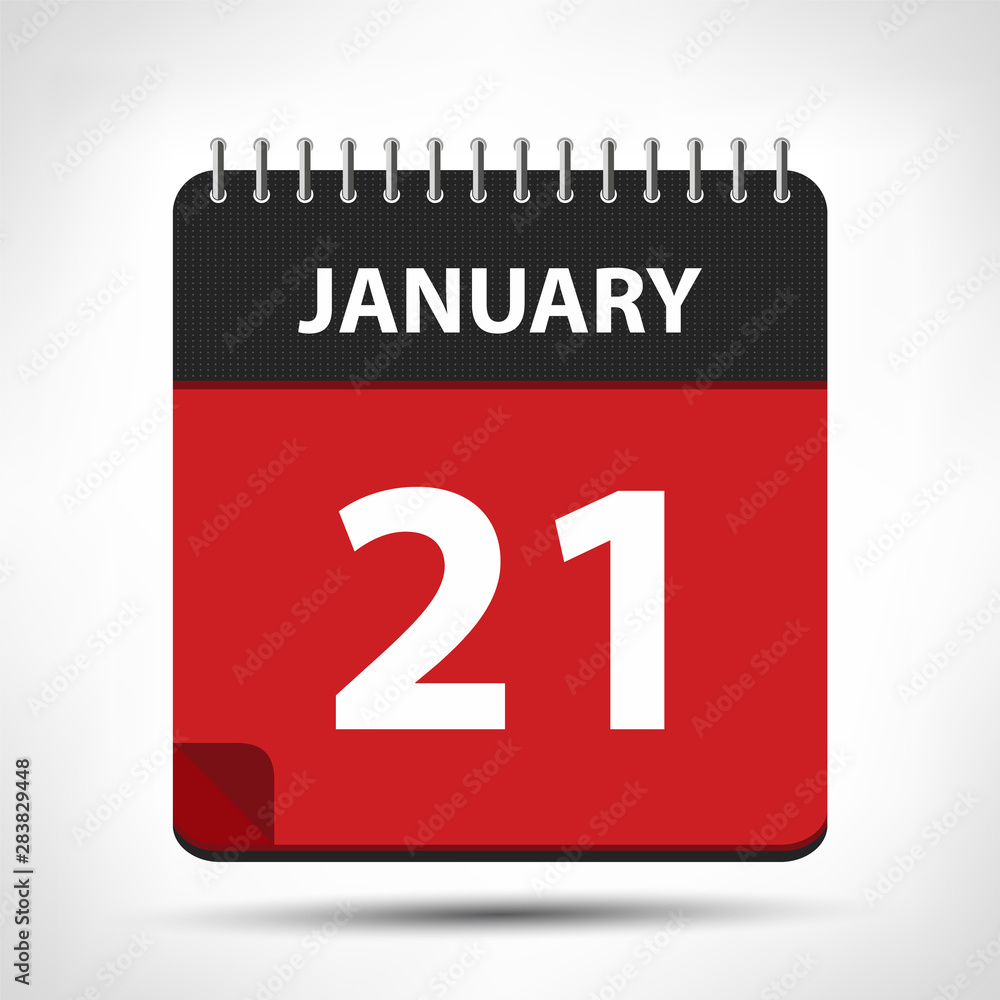 January 21 - Calendar Icon - Calendar design template January 21 - Calendar Icon - Calendar design template