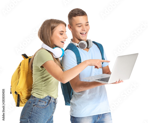 Portrait of young students ...