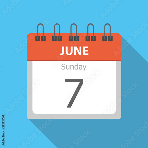 Sunday 7 - June - Calendar icon