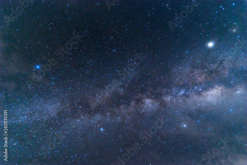 Fototapeta Naklejka Na Ścianę i Meble -  The Milky Way and the stars in the beautiful night sky