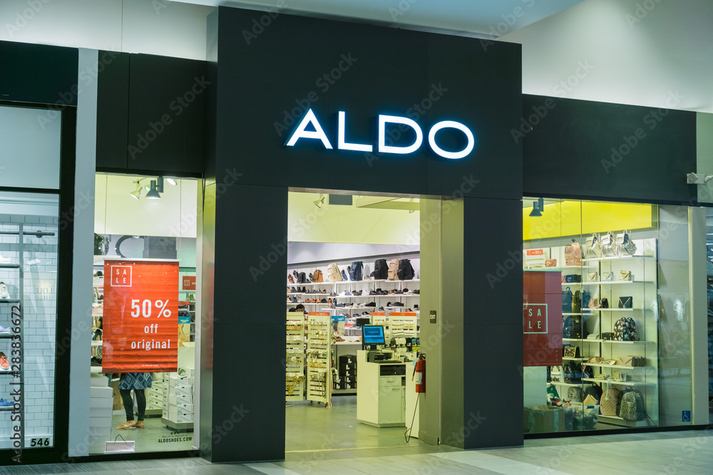 August 4, 2017 Milpitas/CA/USA - Aldo's storefront located at the Great  Mall, San Francisco bay area Stock Photo | Adobe Stock
