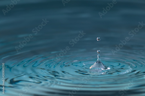Water splash or water drop with lighting
